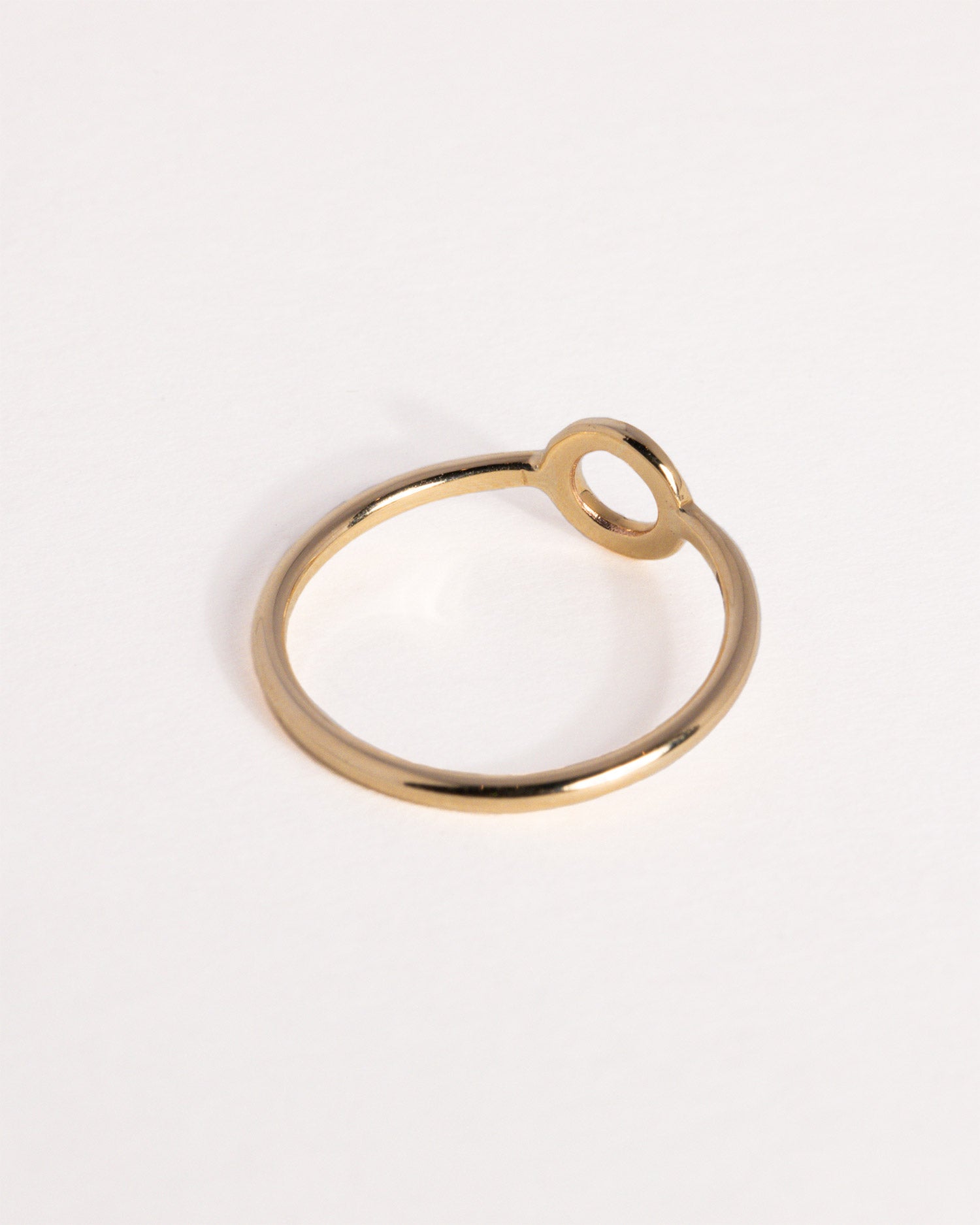 Solid Gold Diamond Pavé O Ring