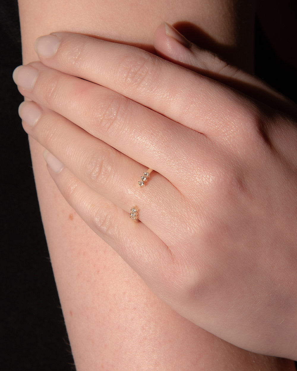 Diamond Trio Open Ring