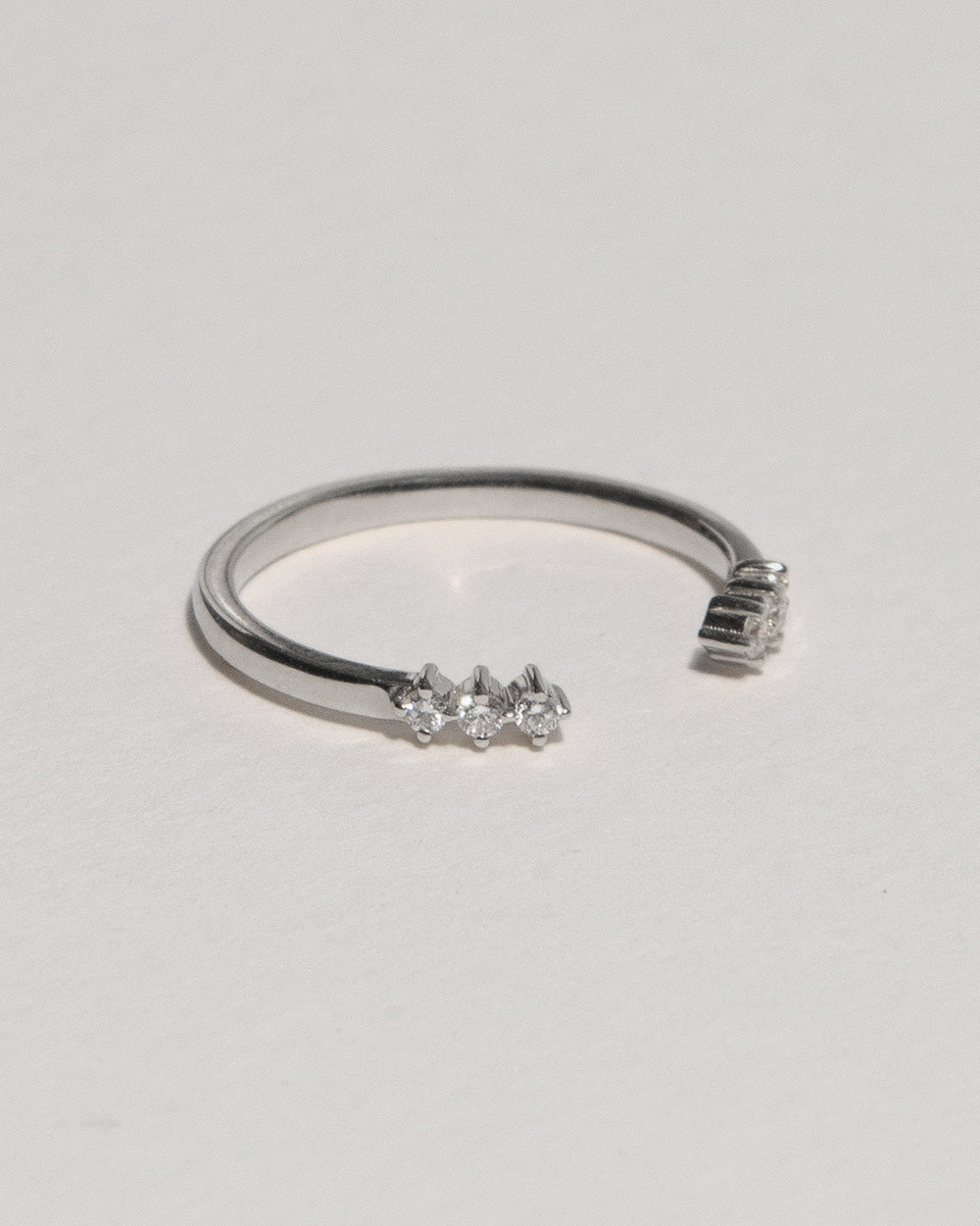 Platinum Diamond Trio Open Ring