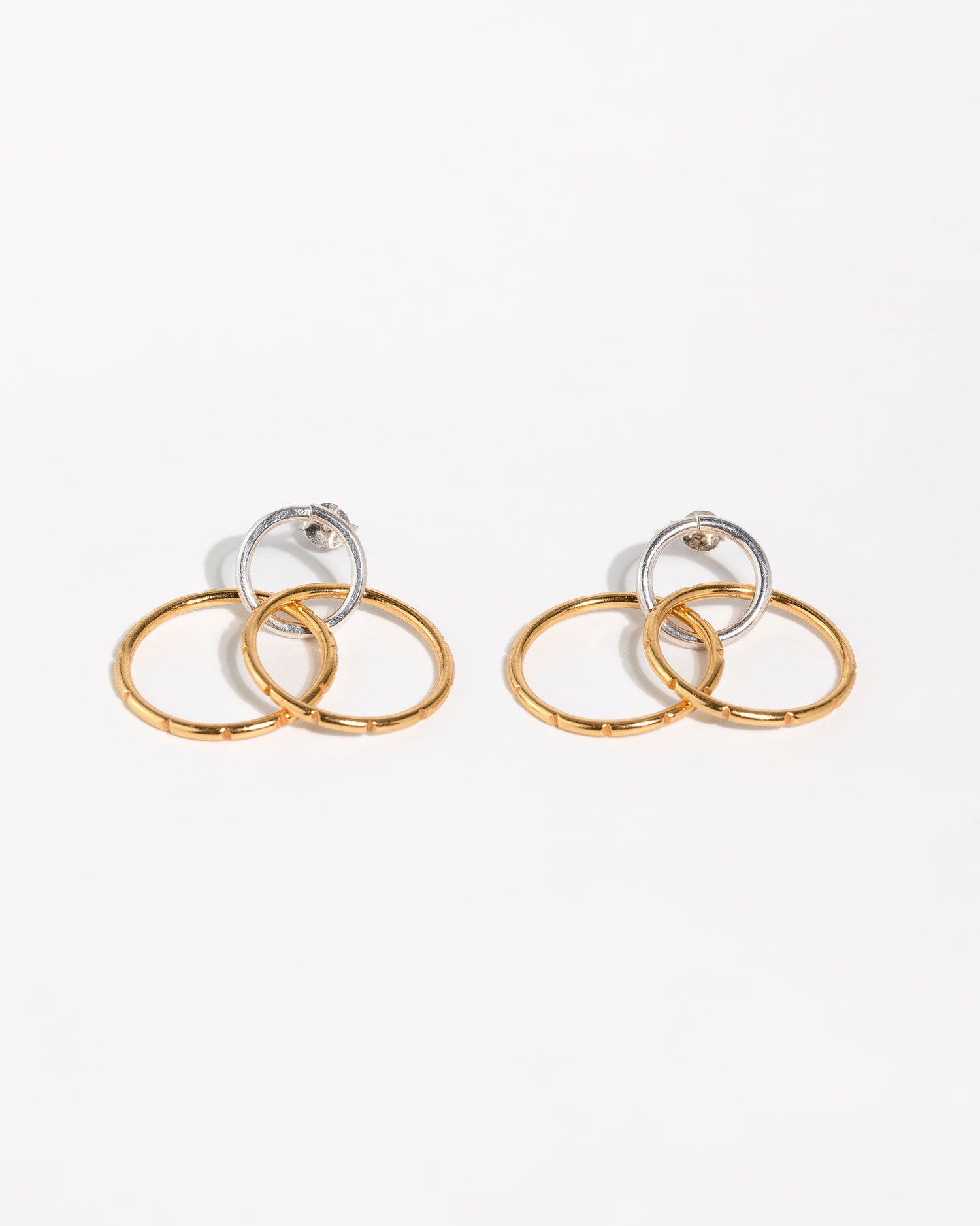 Double Hoop Charm Earrings