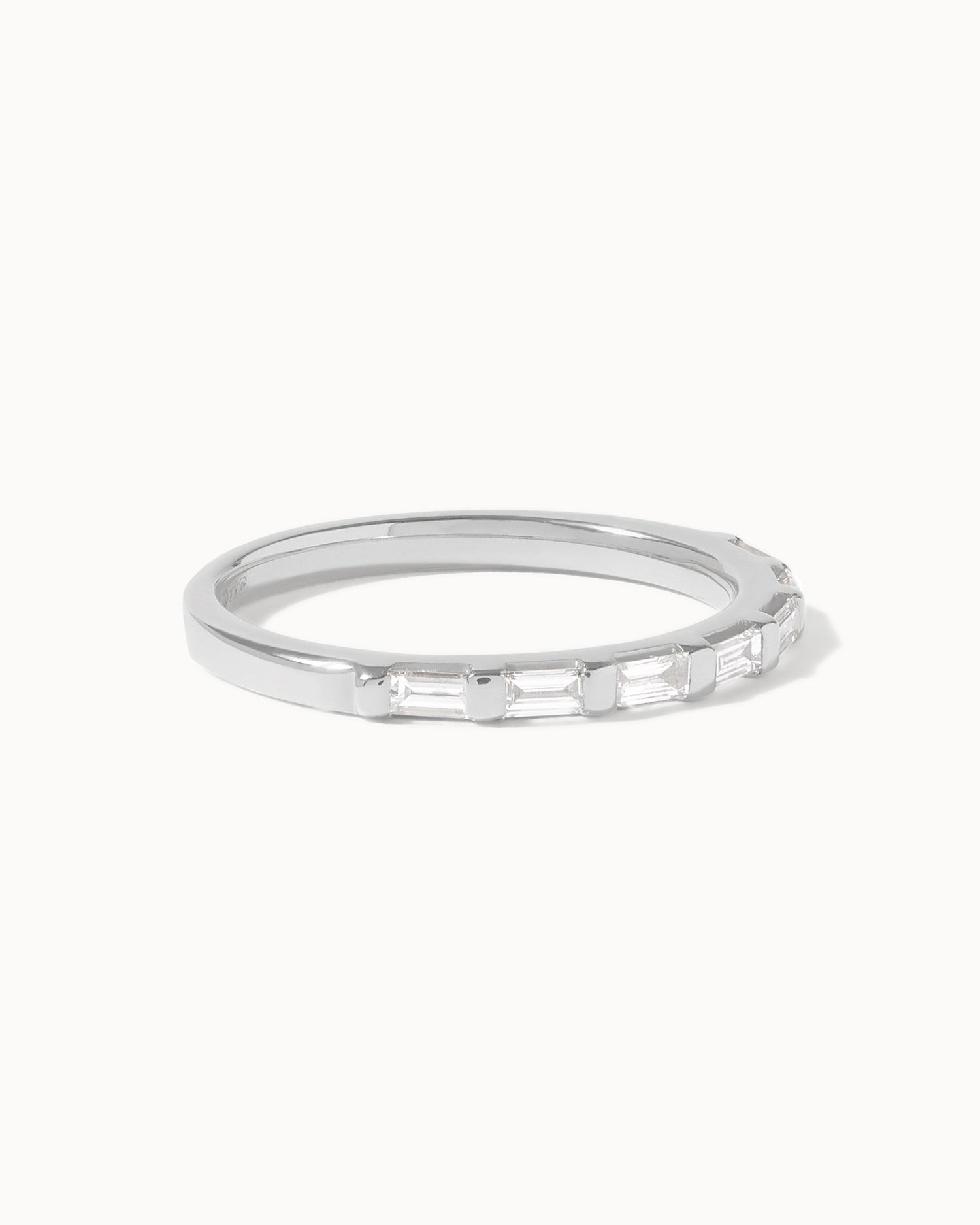 Platinum East to West Baguette Diamond Ring
