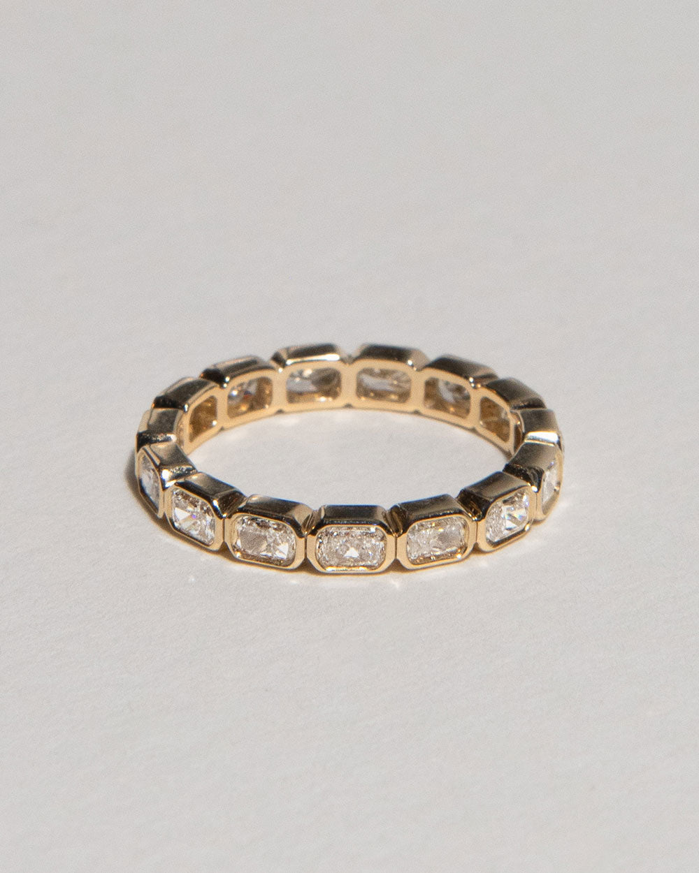 18ct Yellow Gold East-West Bezel Diamond Eternity Ring