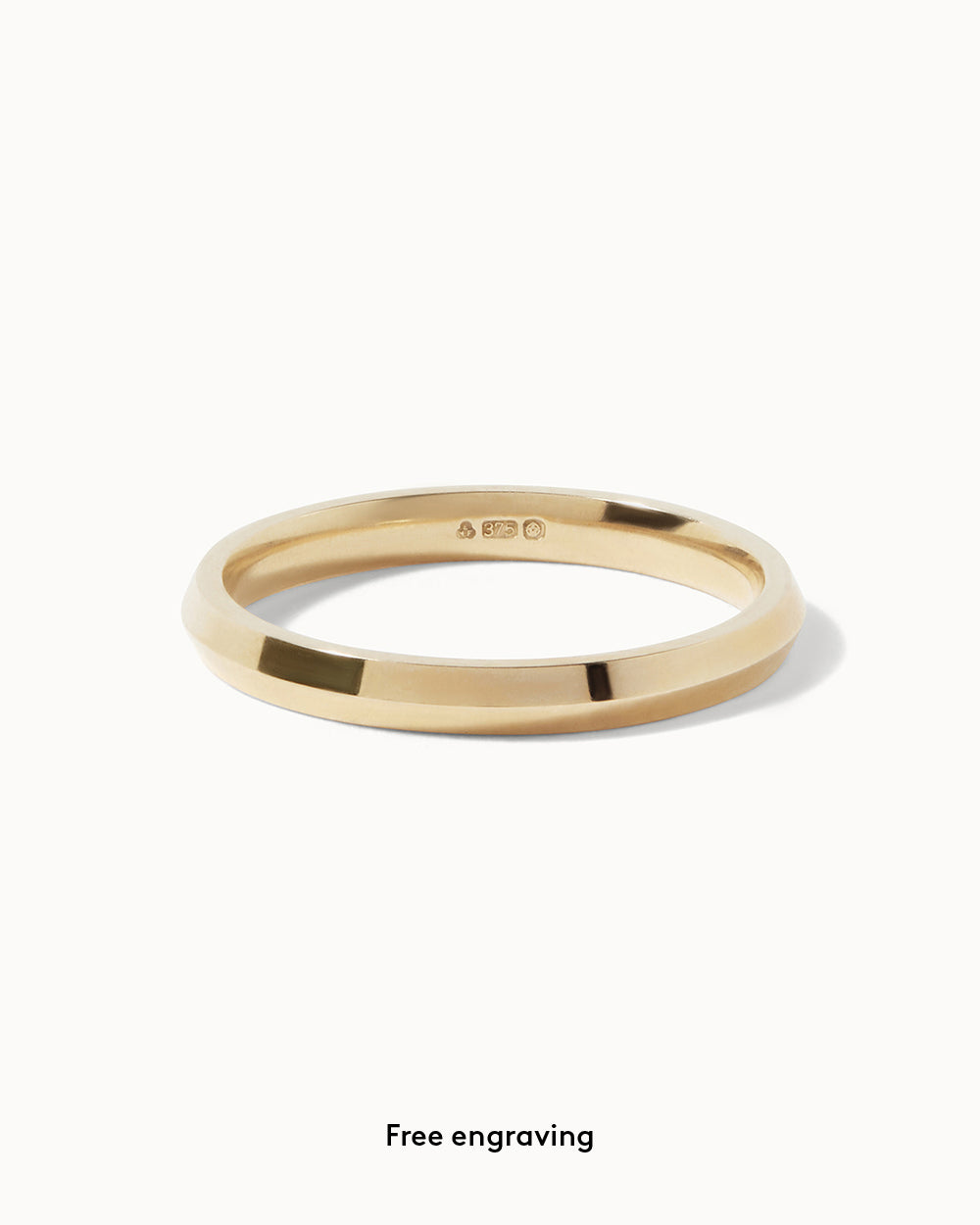 9ct Yellow Gold Fine Edge Ring - 2mm Band