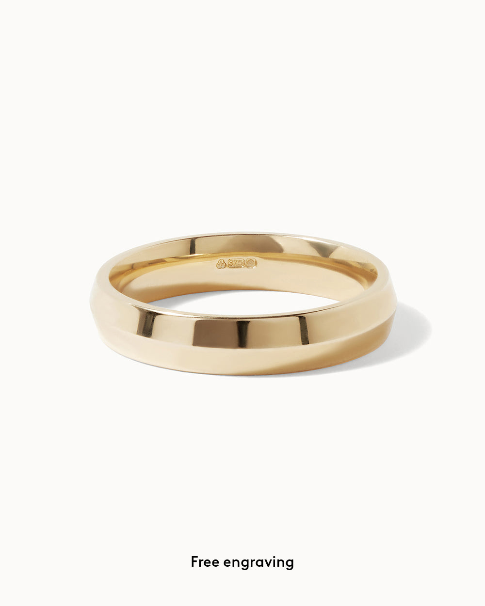 9ct Yellow Gold Fine Edge Ring - 4mm Band