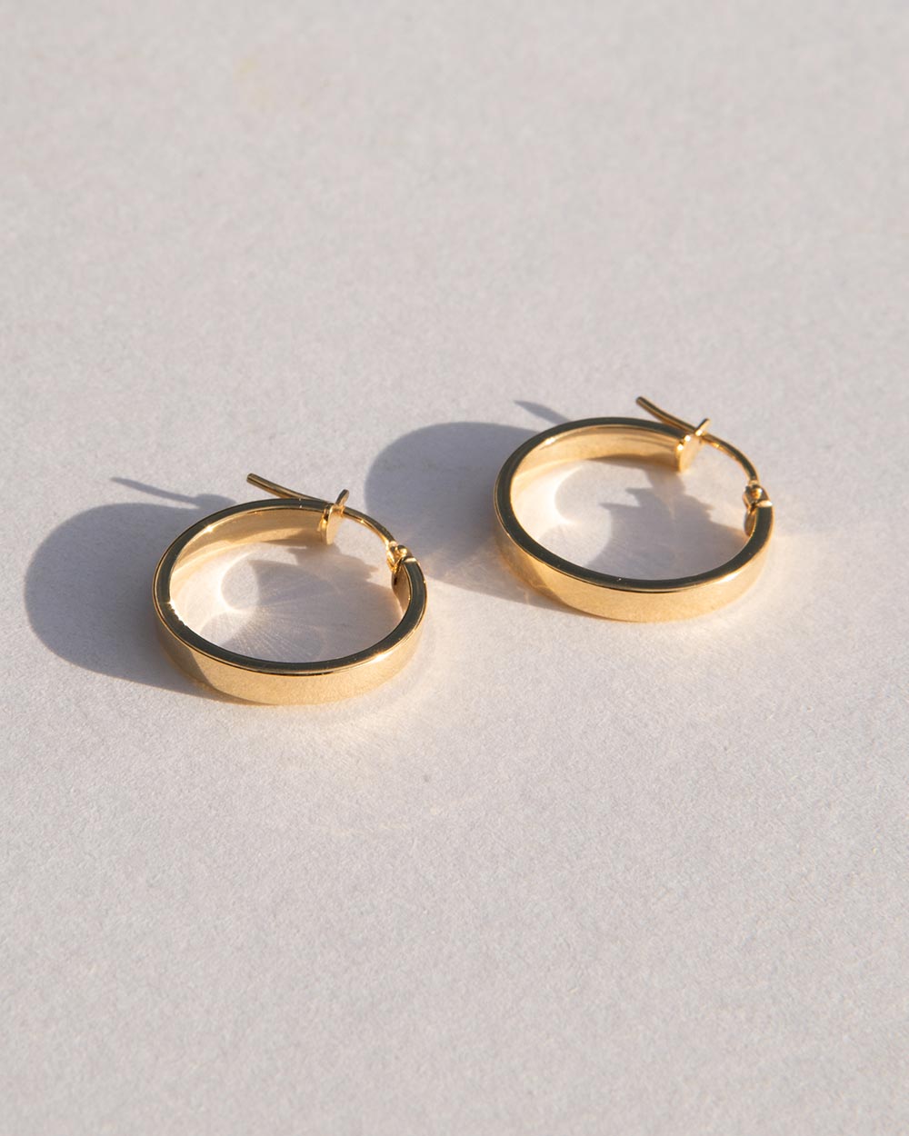 Flat Edge Hoop Earrings
