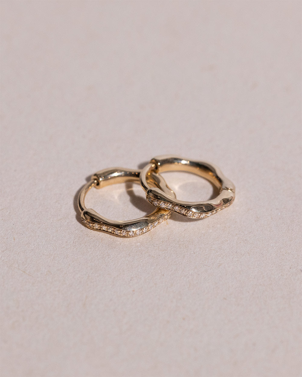 Helios Pavé Huggie Hoop Earrings