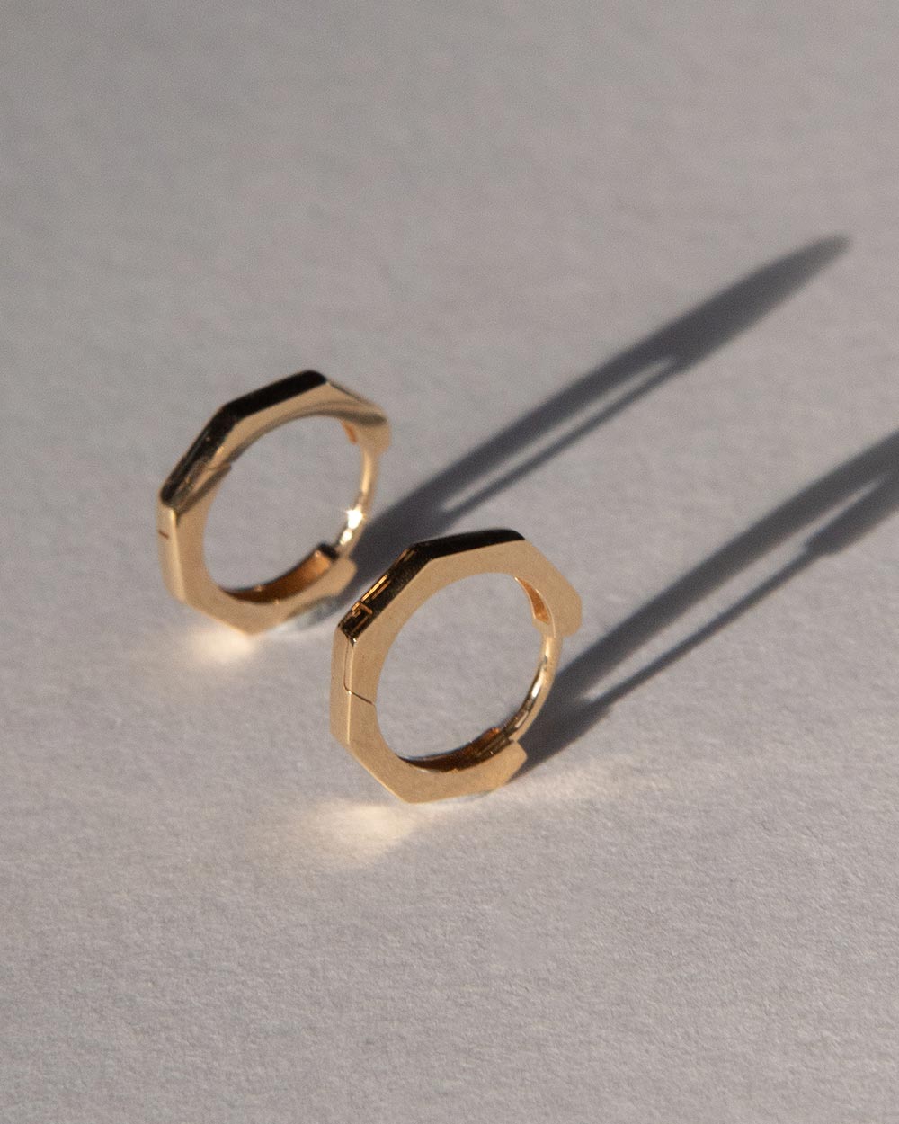 Hexagon Hoop Earrings