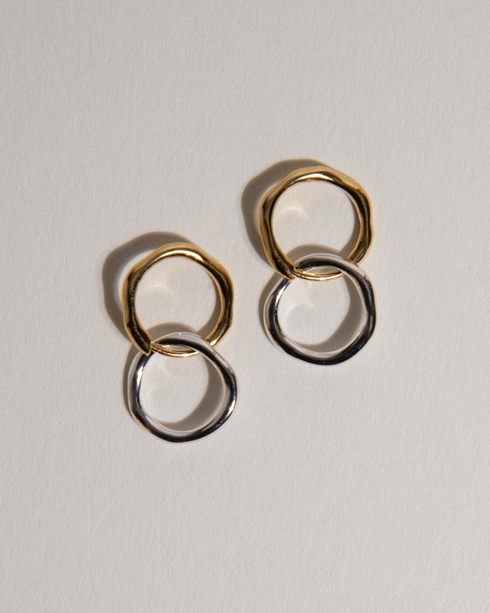 Interlinked Huggie Hoop Earrings