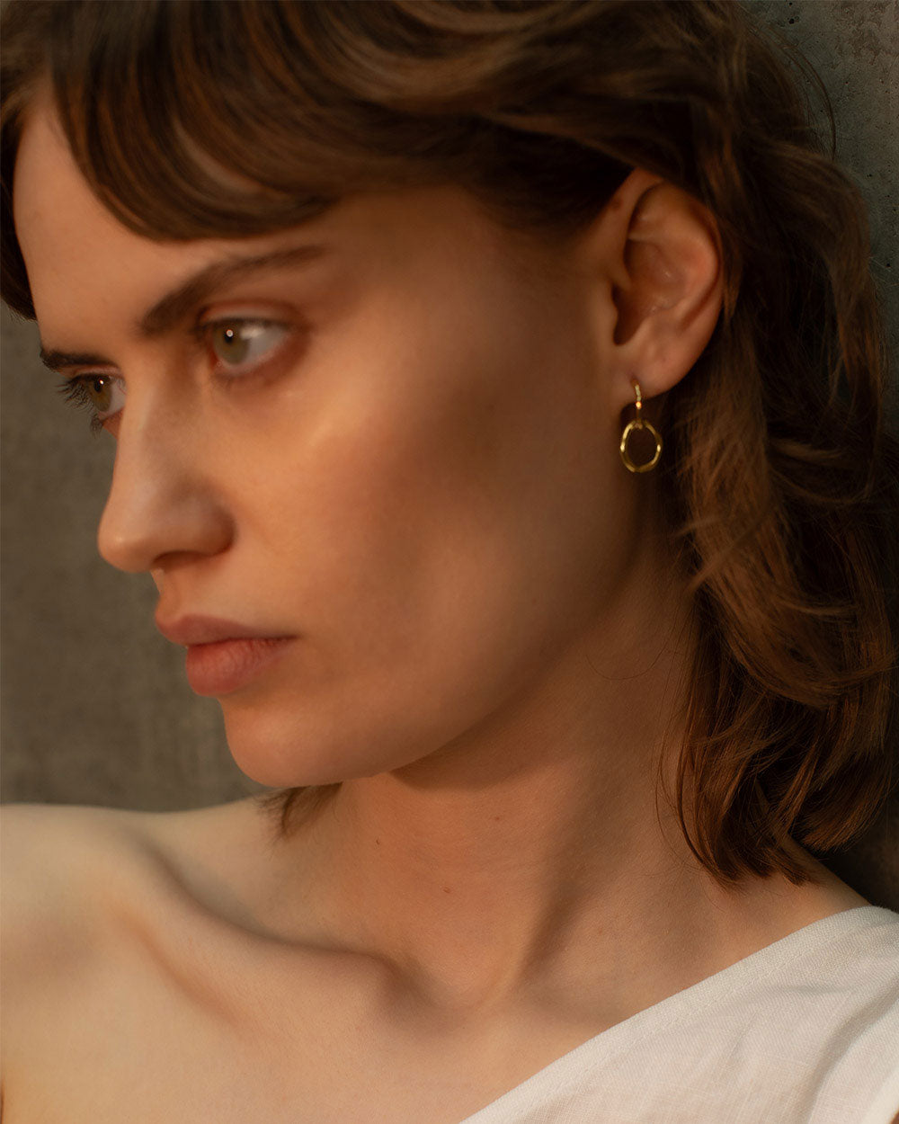 Interlinked Huggie Hoop Earrings