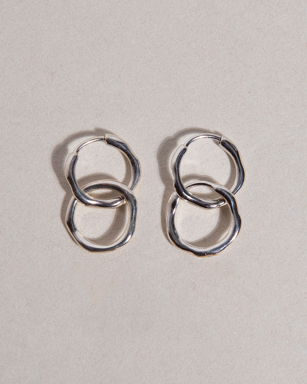 Interlinked Huggie Hoop Earrings