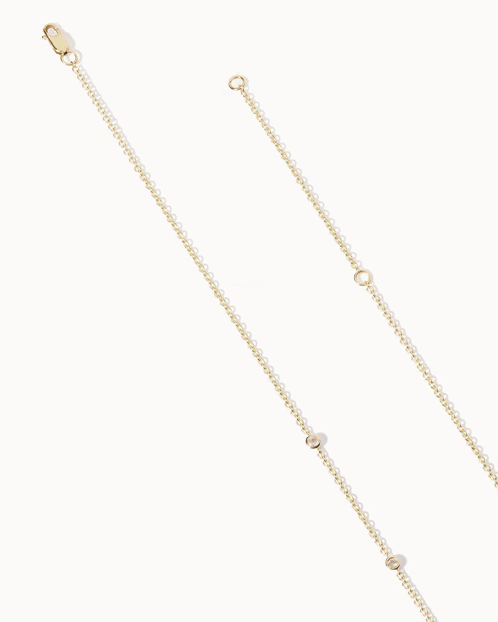 June Moonstone Birthstone Station Necklace