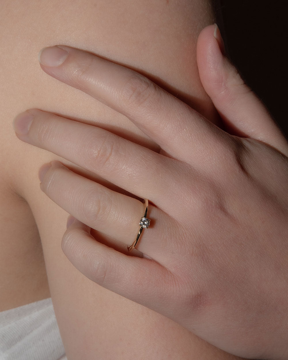 0.25ct Lab Grown Diamond Faceted Ring