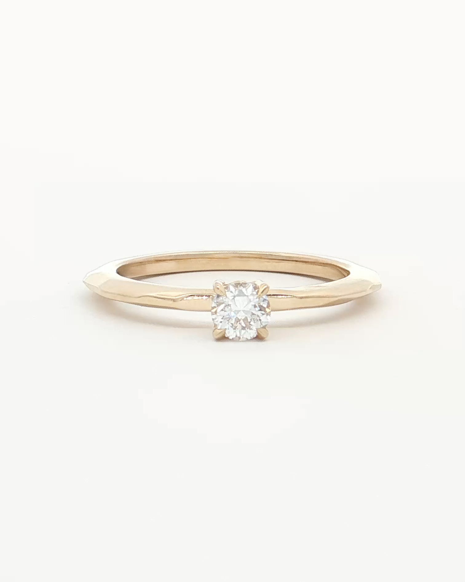 0.25ct Lab Grown Diamond Faceted Ring