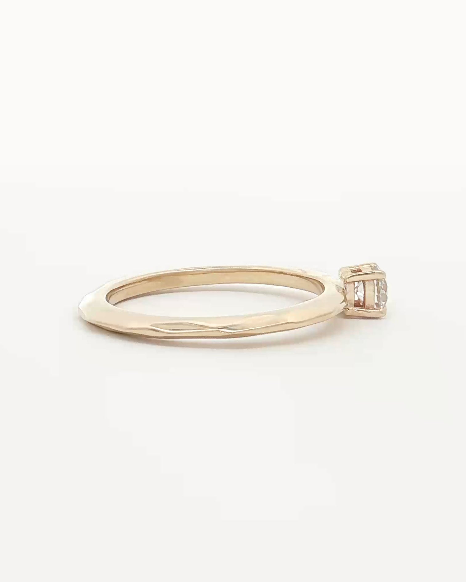 0.25ct Lab Grown Diamond Faceted Ring