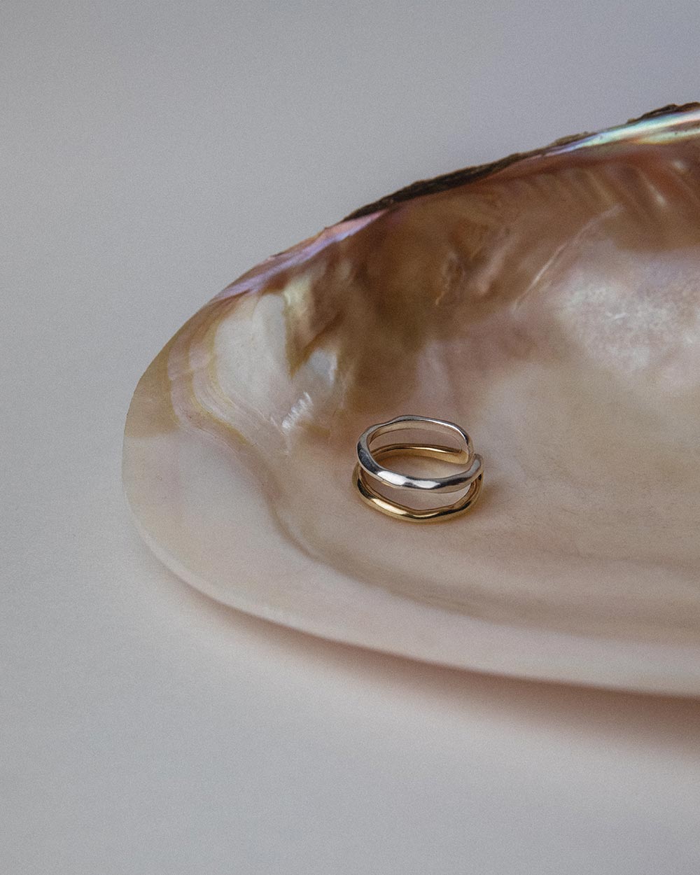 Solid Gold Lava Adjustable Ring