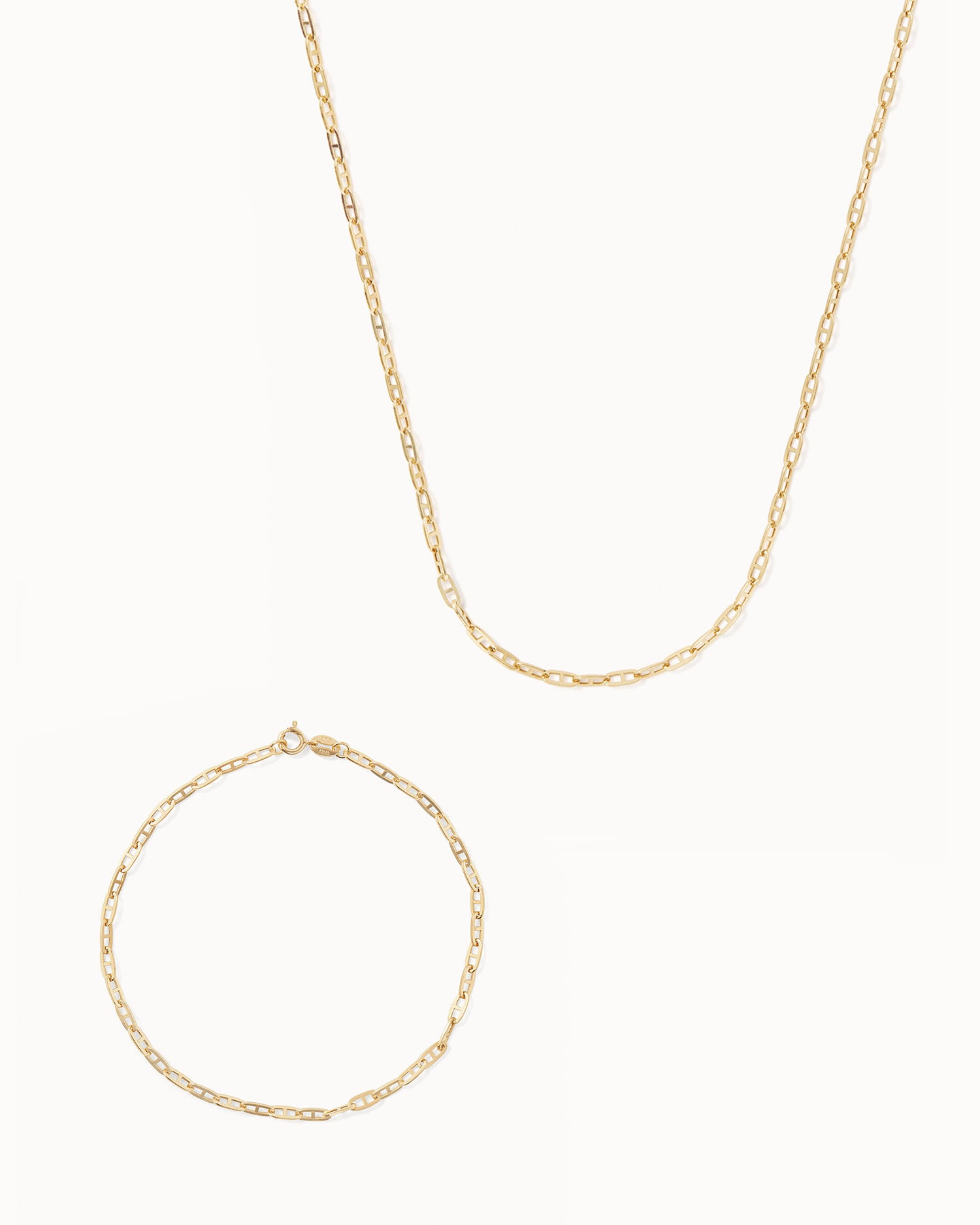 Mariner Chain Necklace and Bracelet Set