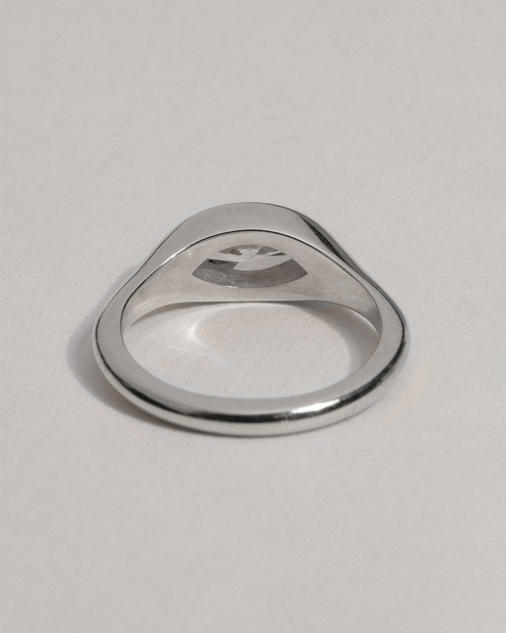 Platinum Marquise Cut Lab Grown Diamond Signet Ring