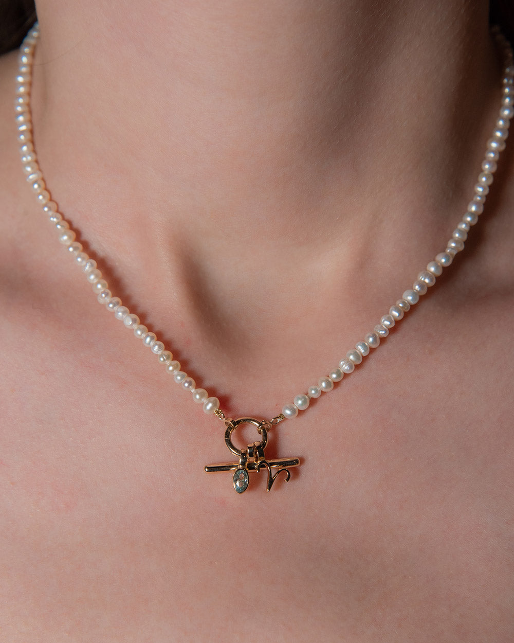 March Aquamarine Birthstone Oval Charm