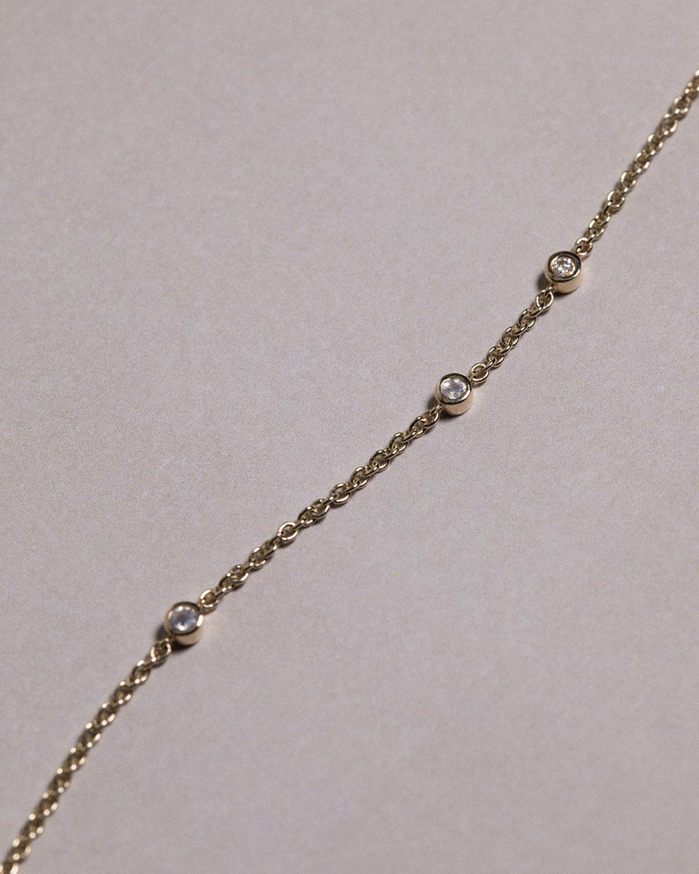 June Moonstone Birthstone Station Bracelet