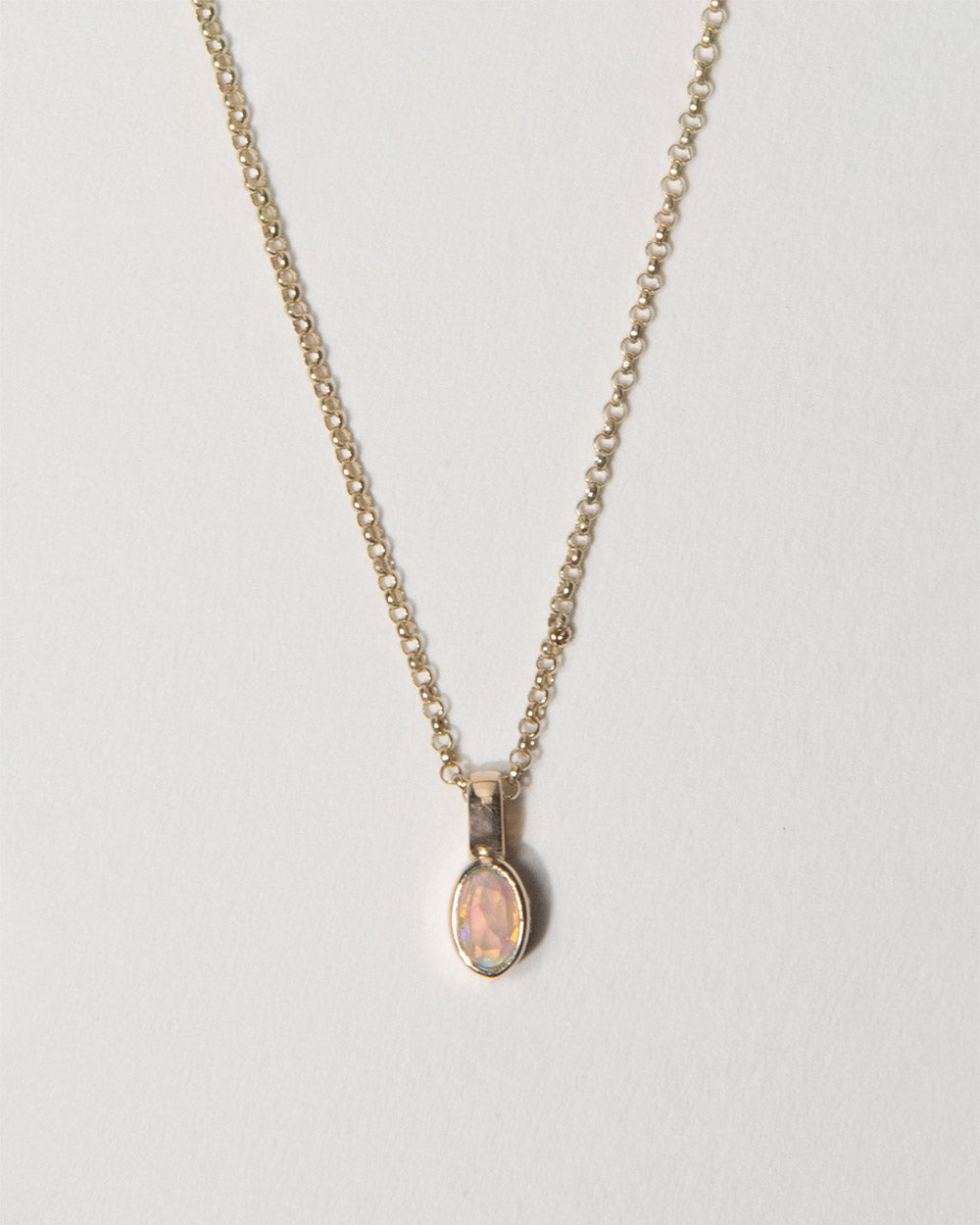 October Opal Birthstone Oval Charm