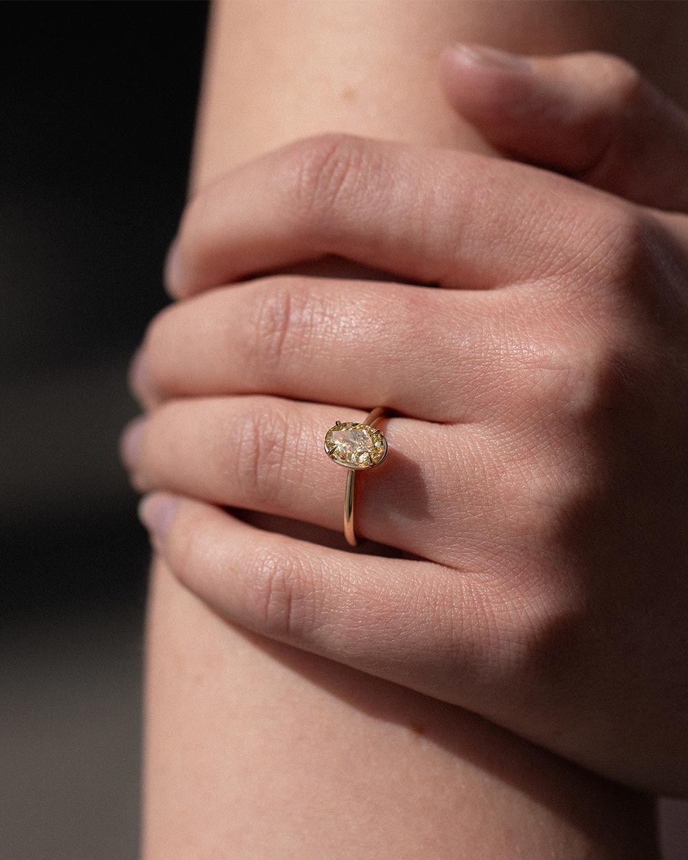 Lauren 1.53ct Lab Grown Yellow Diamond Ring