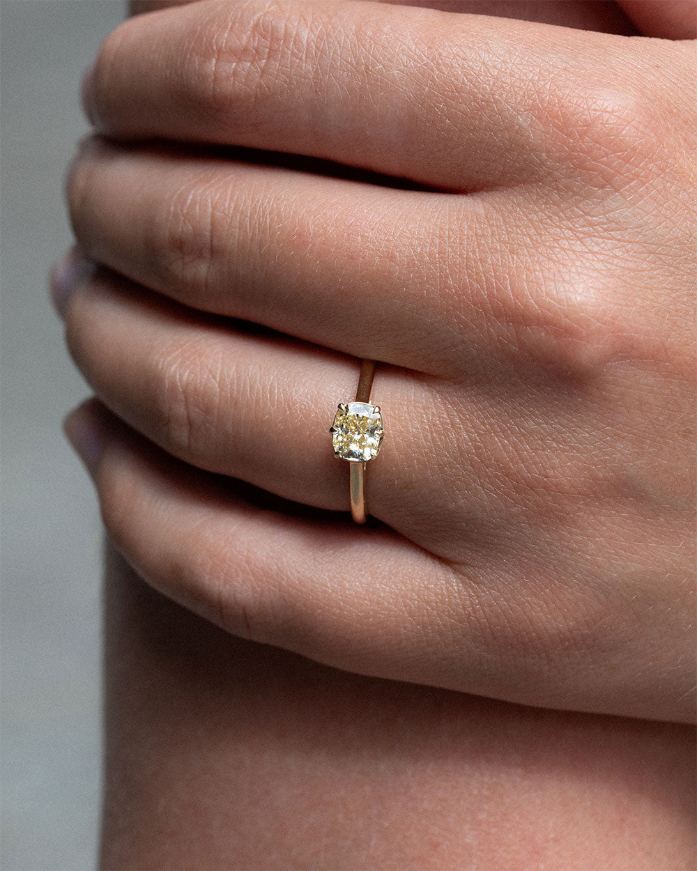 Lucia 1ct Lab Grown Yellow Diamond Ring