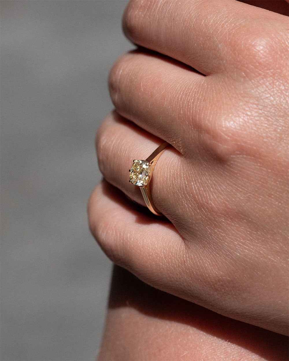 Lucia 1ct Lab Grown Yellow Diamond Ring