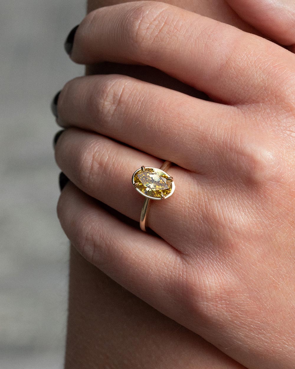 Marlow 2.27ct Lab Grown Yellow Diamond Ring