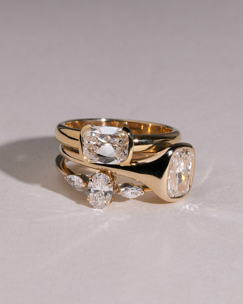 Oval and Marquise Diamond Trilogy Ring