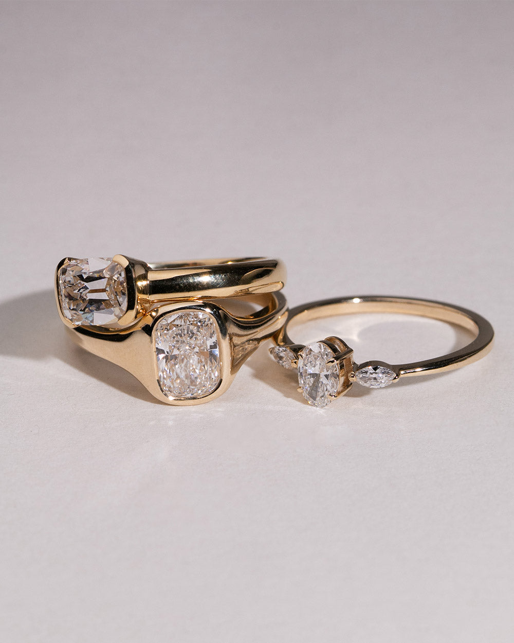 Oval and Marquise Diamond Trilogy Ring