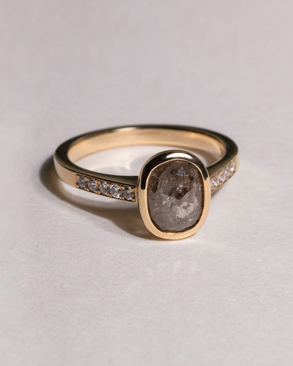 Naomi 1.2ct Grey Diamond Ring