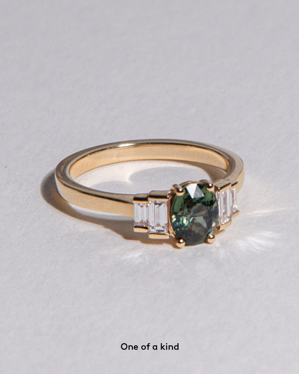 Nina 1.22ct Green Sapphire Ring