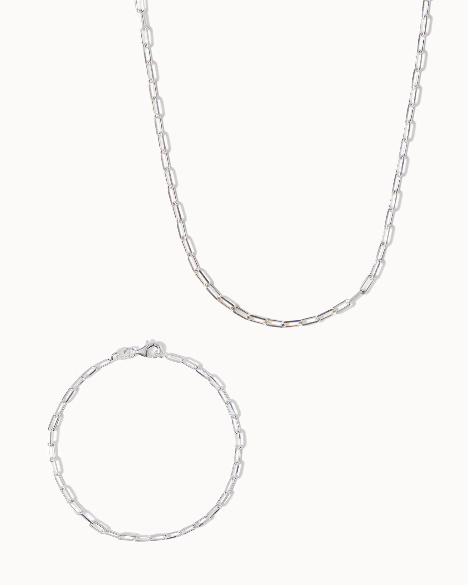 Paper Chain Necklace and Bracelet Set