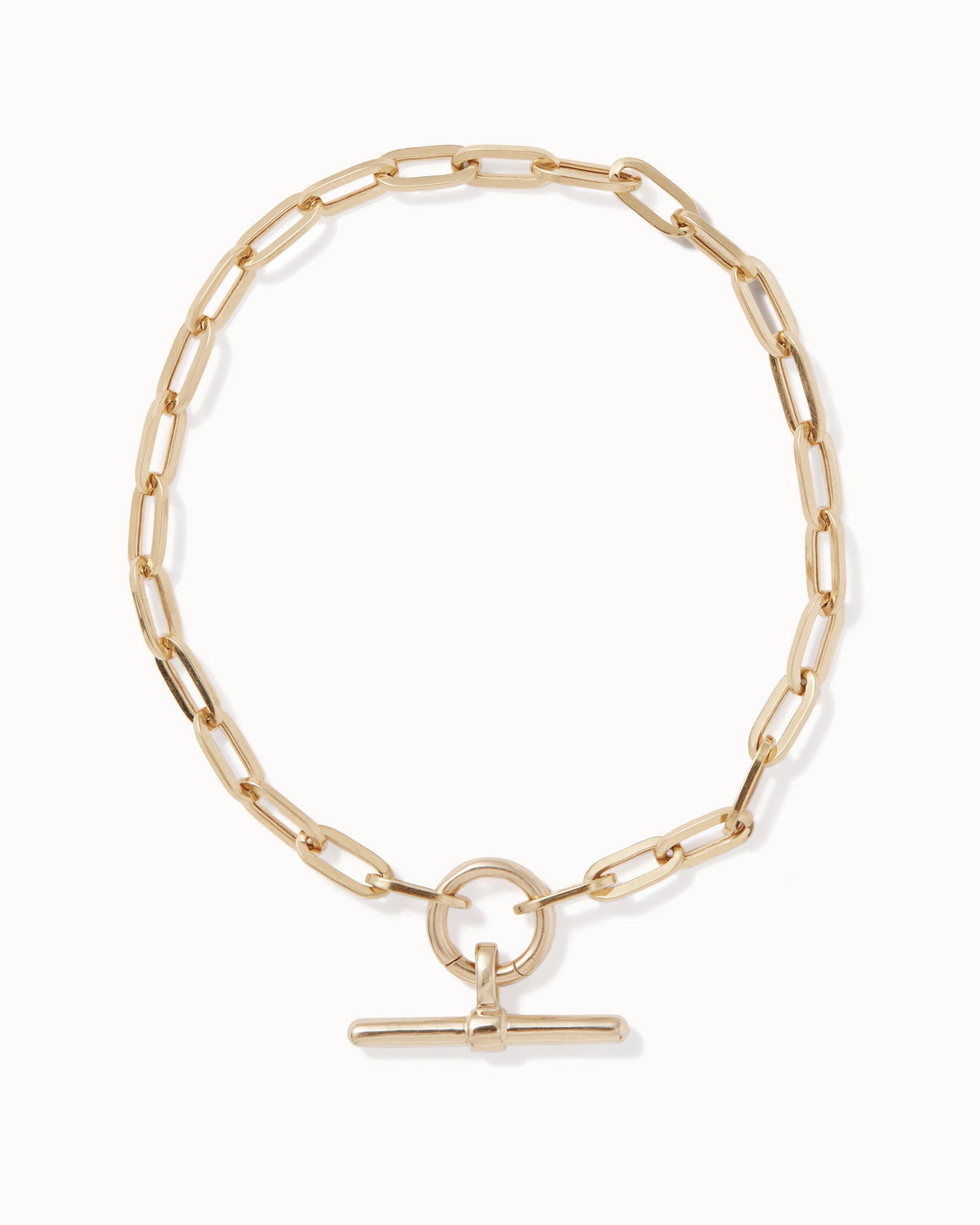 Paper Chain T-Bar Charm Bracelet