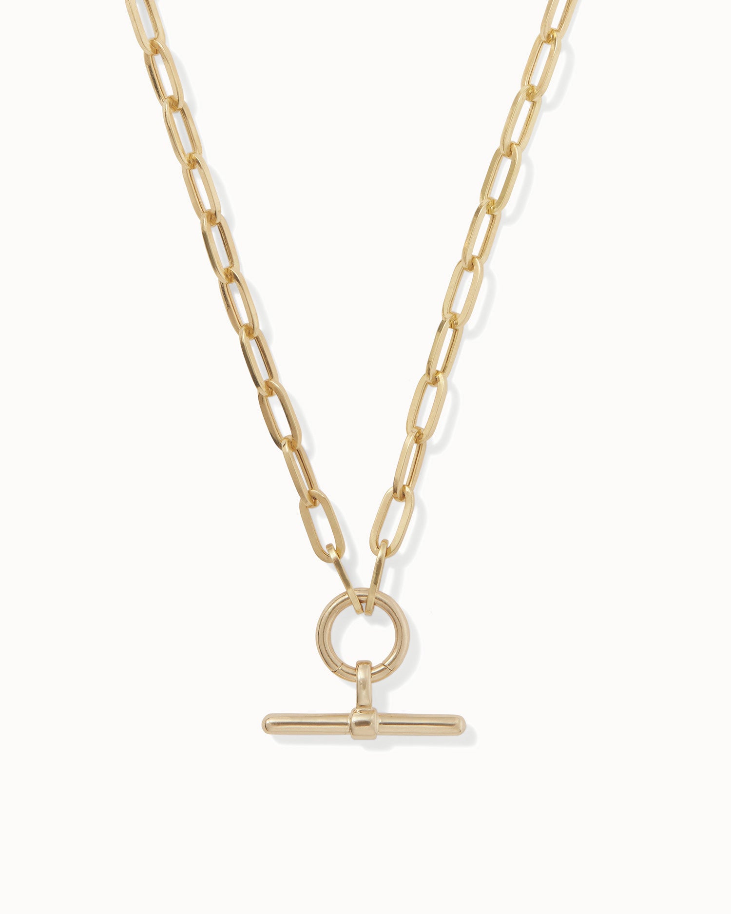 Paper Chain T-Bar Charm Necklace