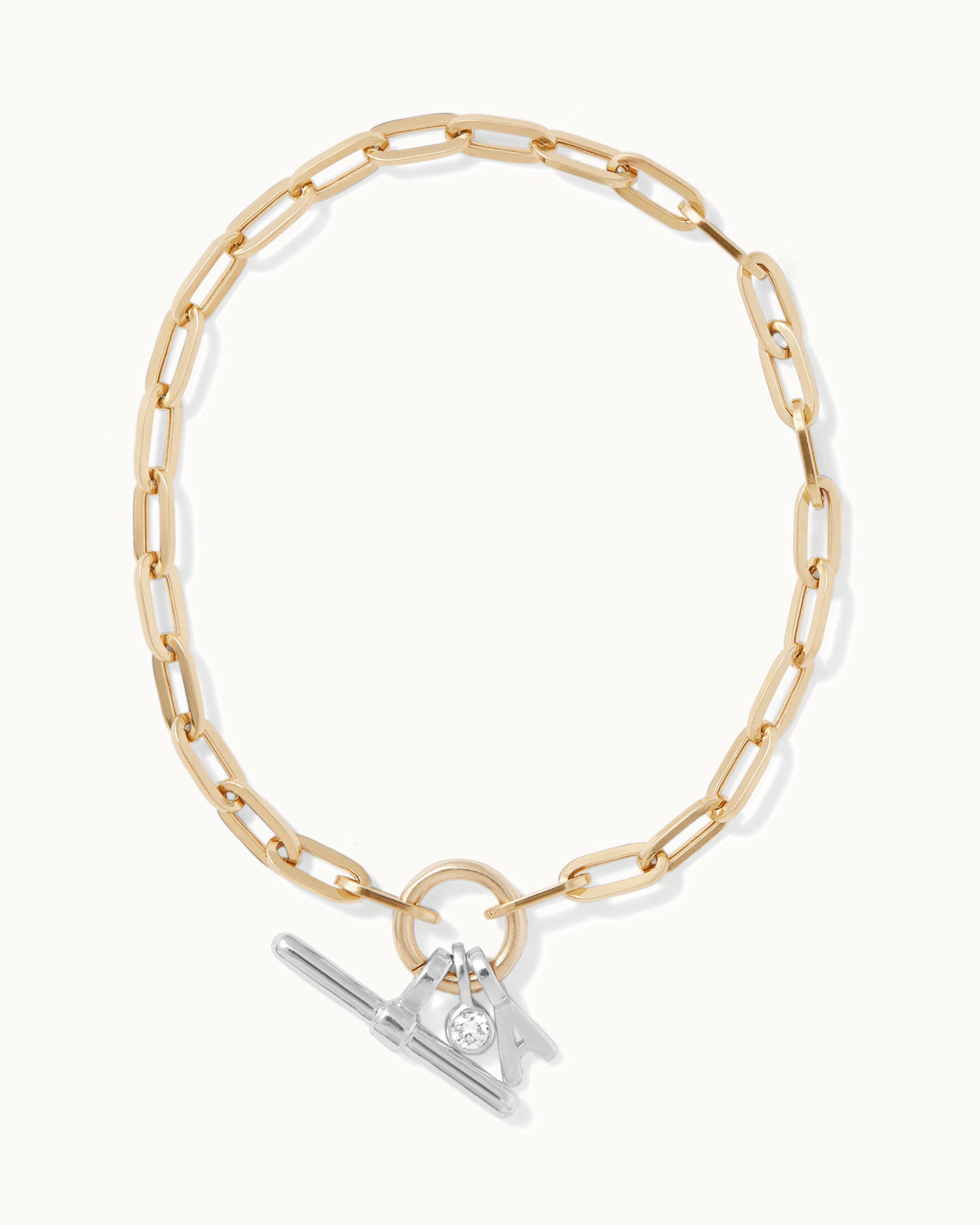 Paper Chain Trio Charm Bracelet