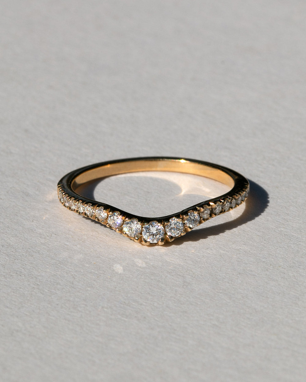9ct Yellow Gold Pavé Diamond Nesting Ring