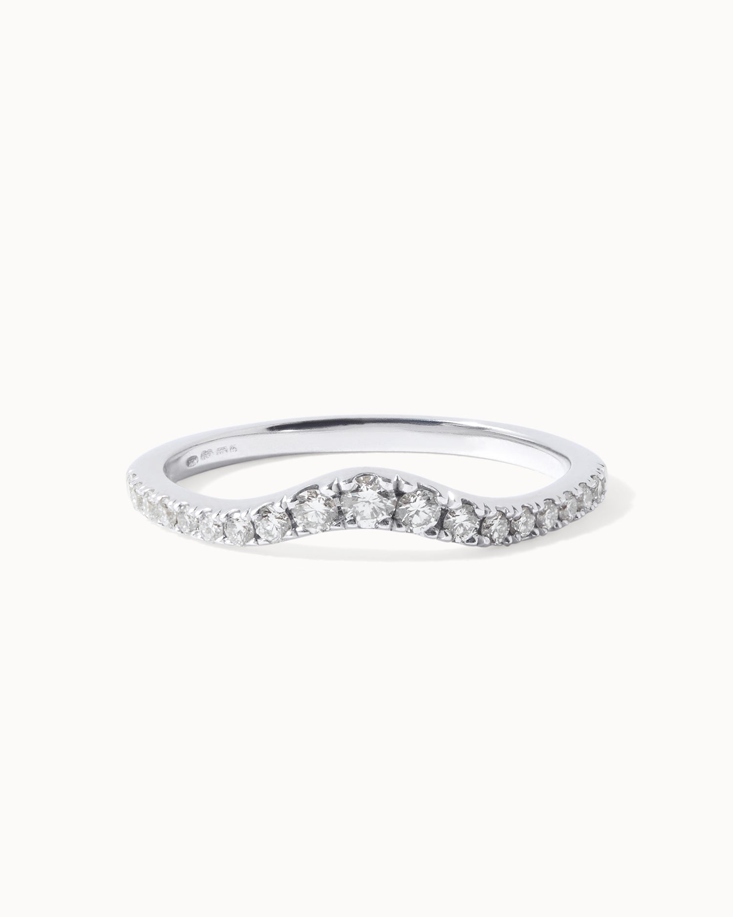Platinum Pavé Diamond Nesting Ring
