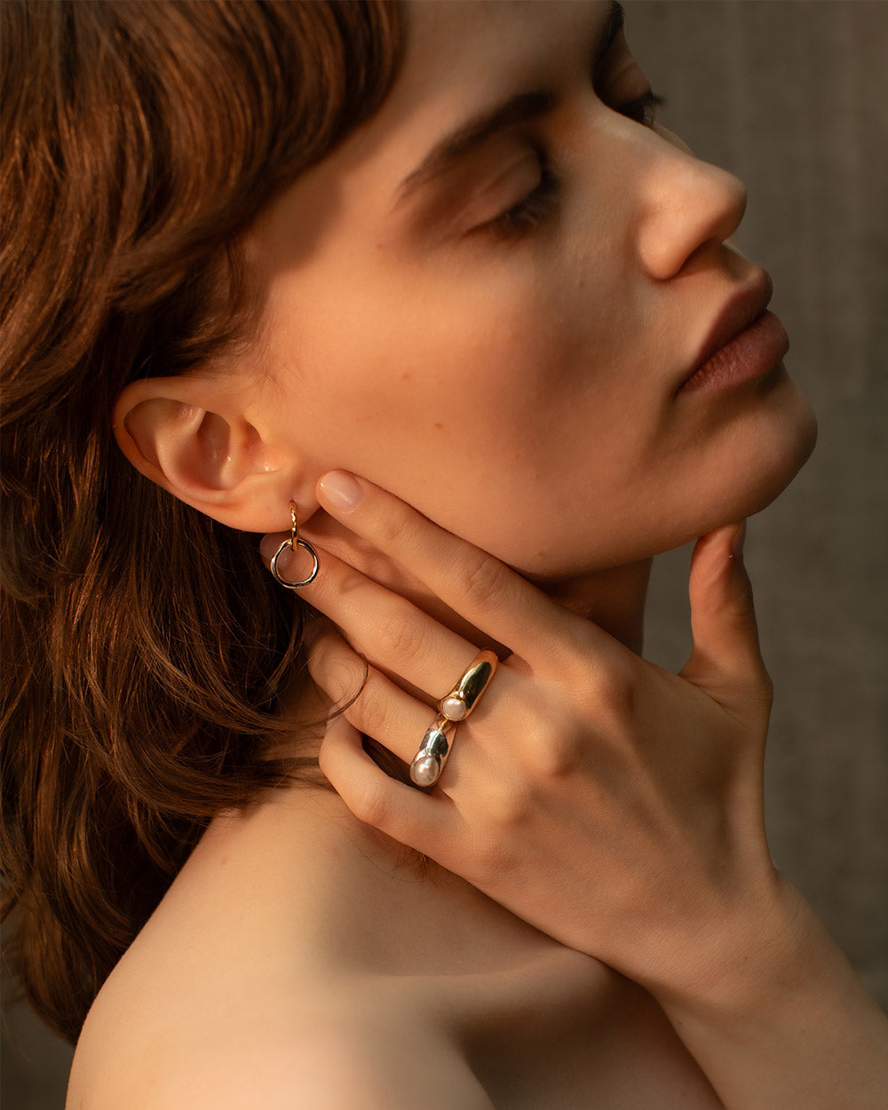 Baroque Pearl Signet Ring