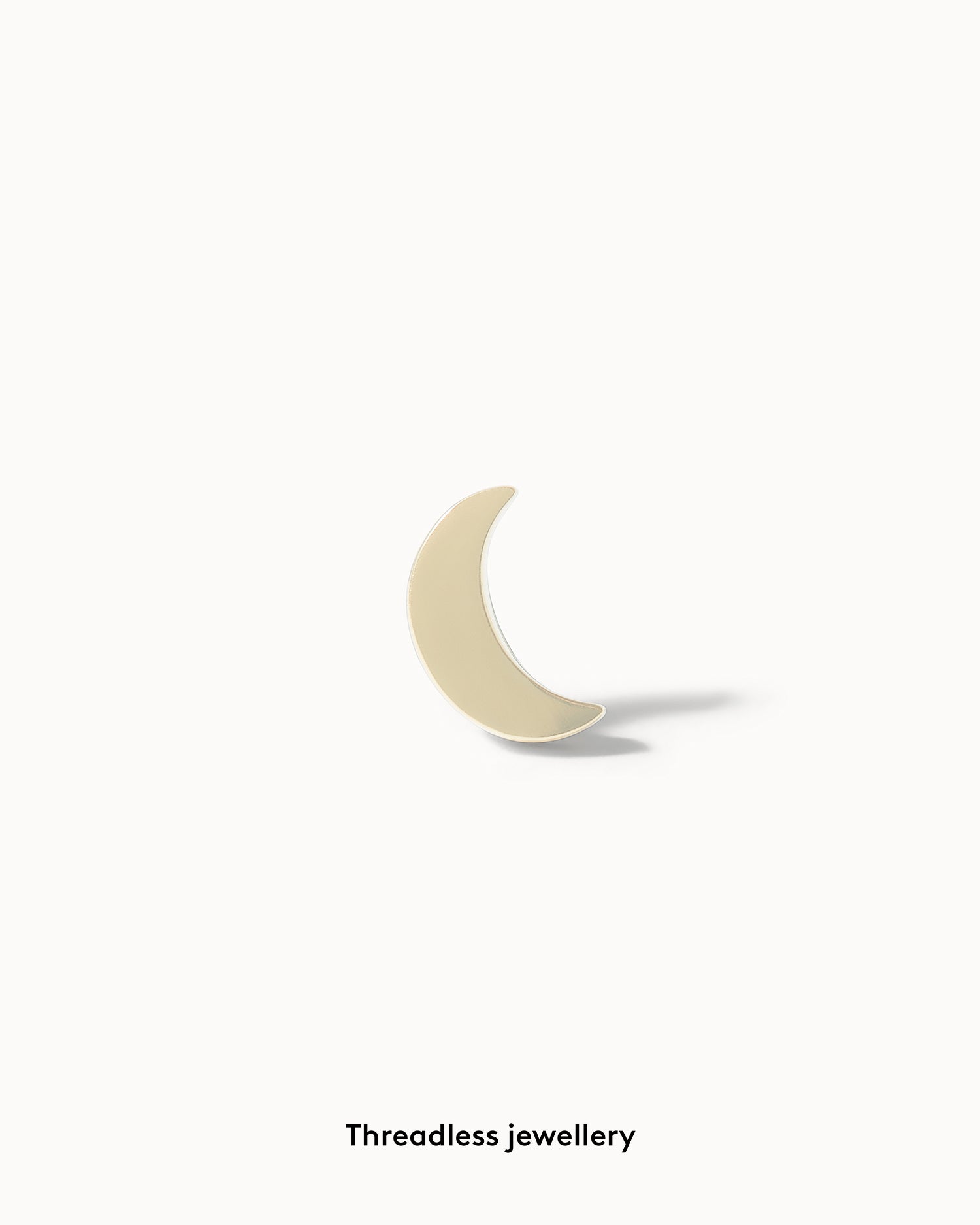 Crescent Moon Flat Back Stud