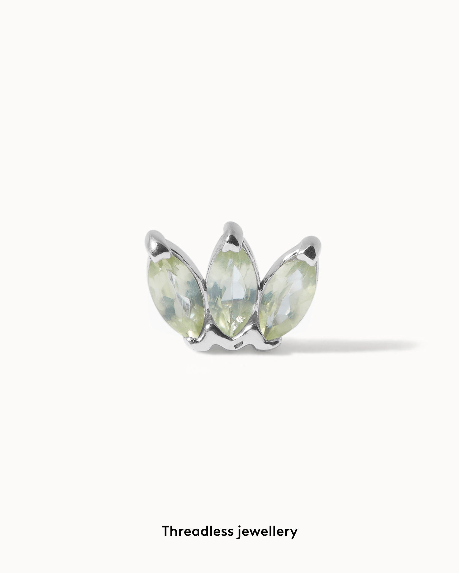 Peridot Triple Marquise Flat Back Stud