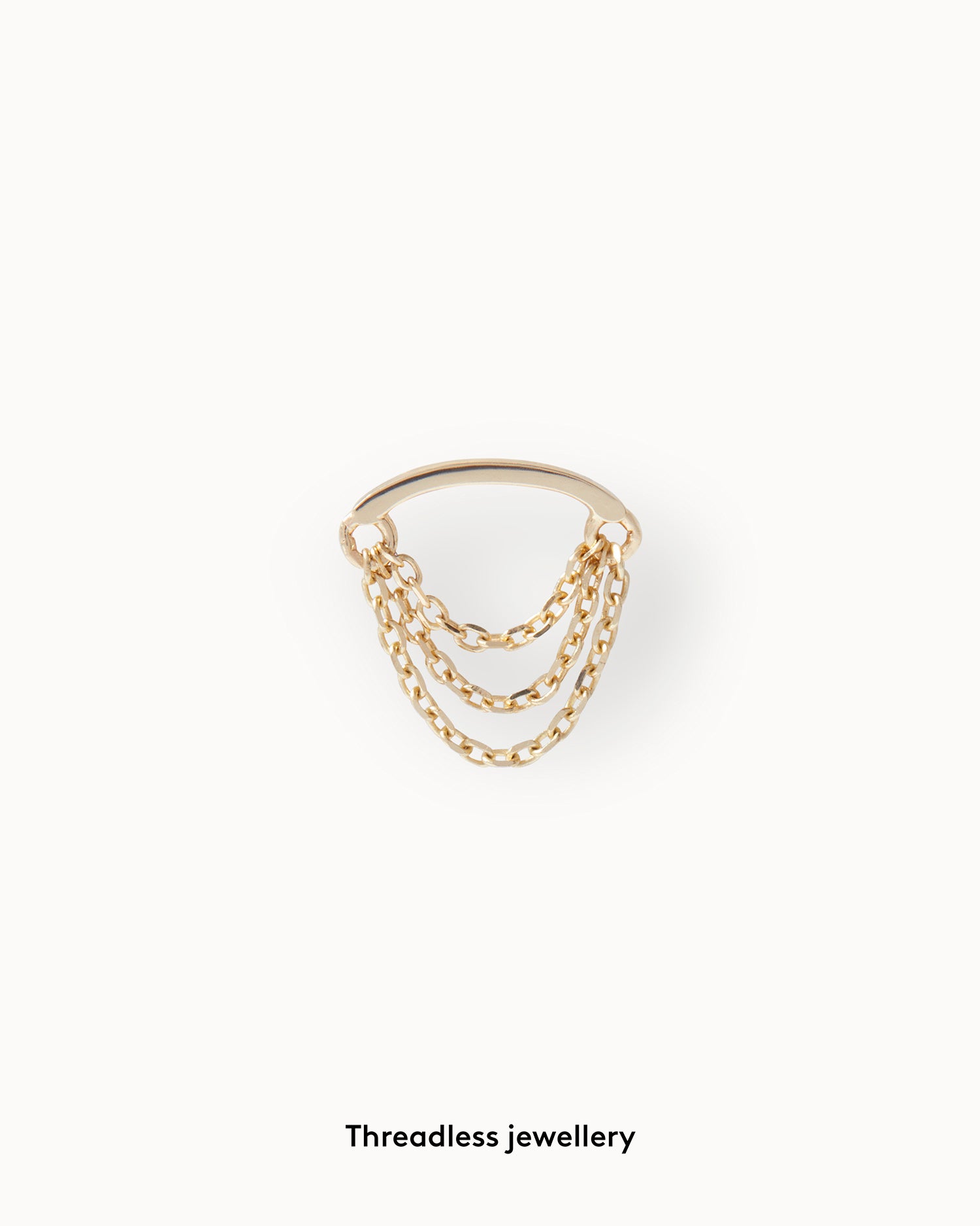 Triple Chain Flat Back Stud