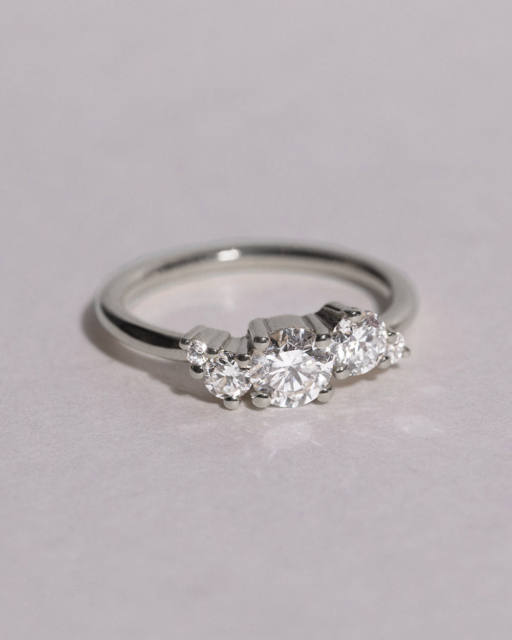 Platinum Lab Grown 0.5ct Diamond Cluster Ring