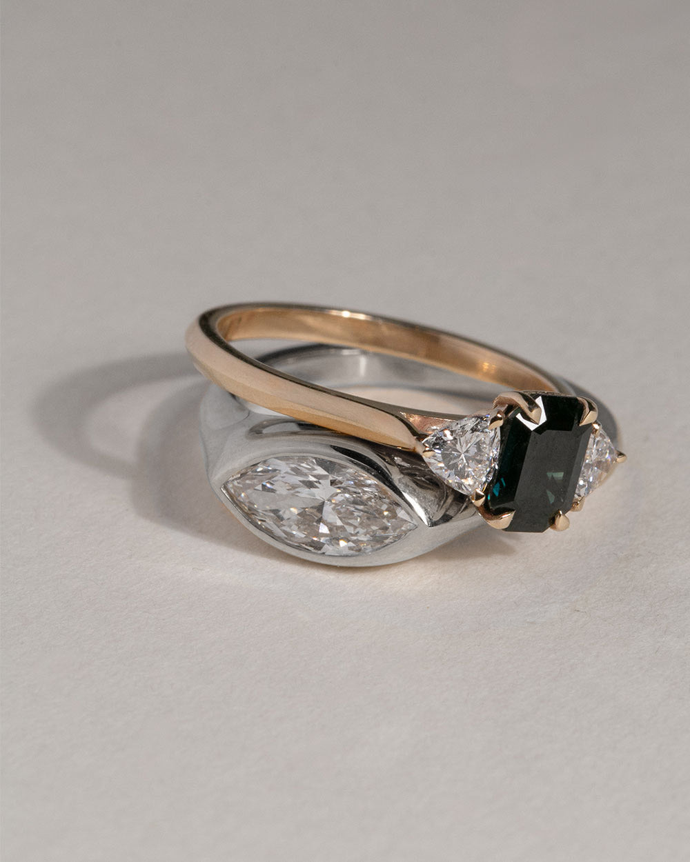 Platinum Marquise Cut Lab Grown Diamond Signet Ring