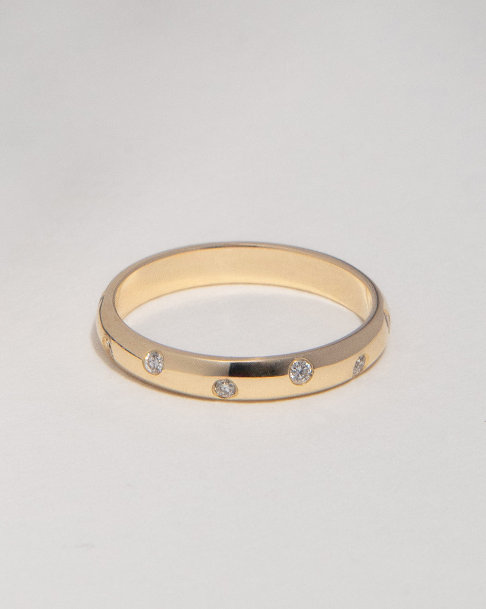 18ct Yellow Gold Scattered Diamond Eternity Ring