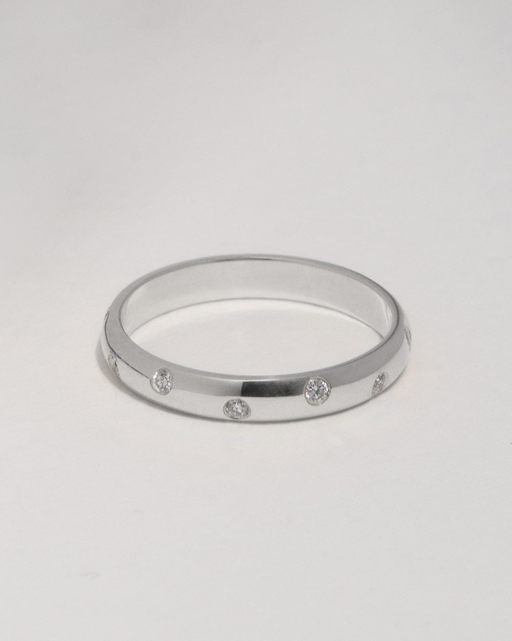 Platinum Scattered Diamond Eternity Ring