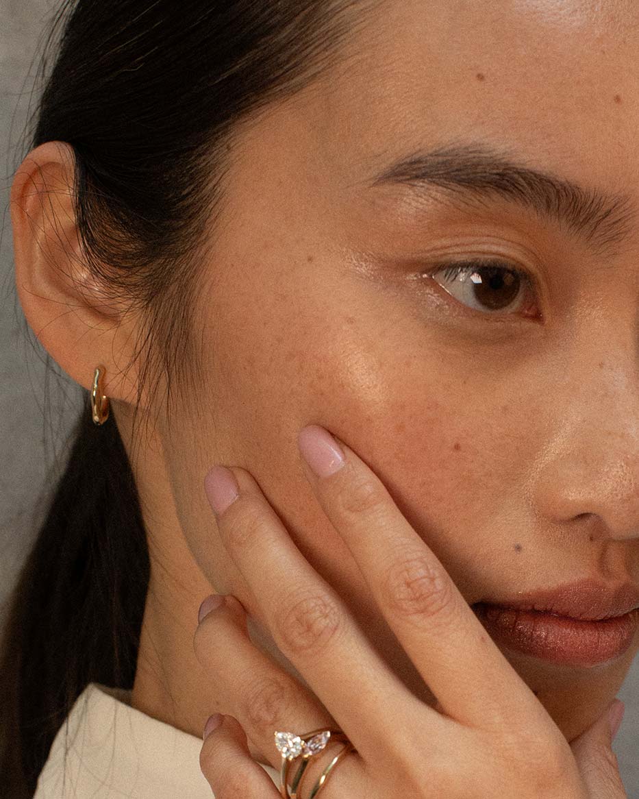 Solid Gold Huggie Hoop Earrings