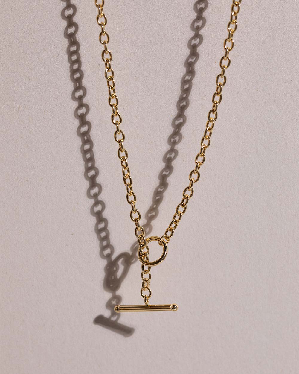 T-Bar Clasp Belcher Chain Necklace