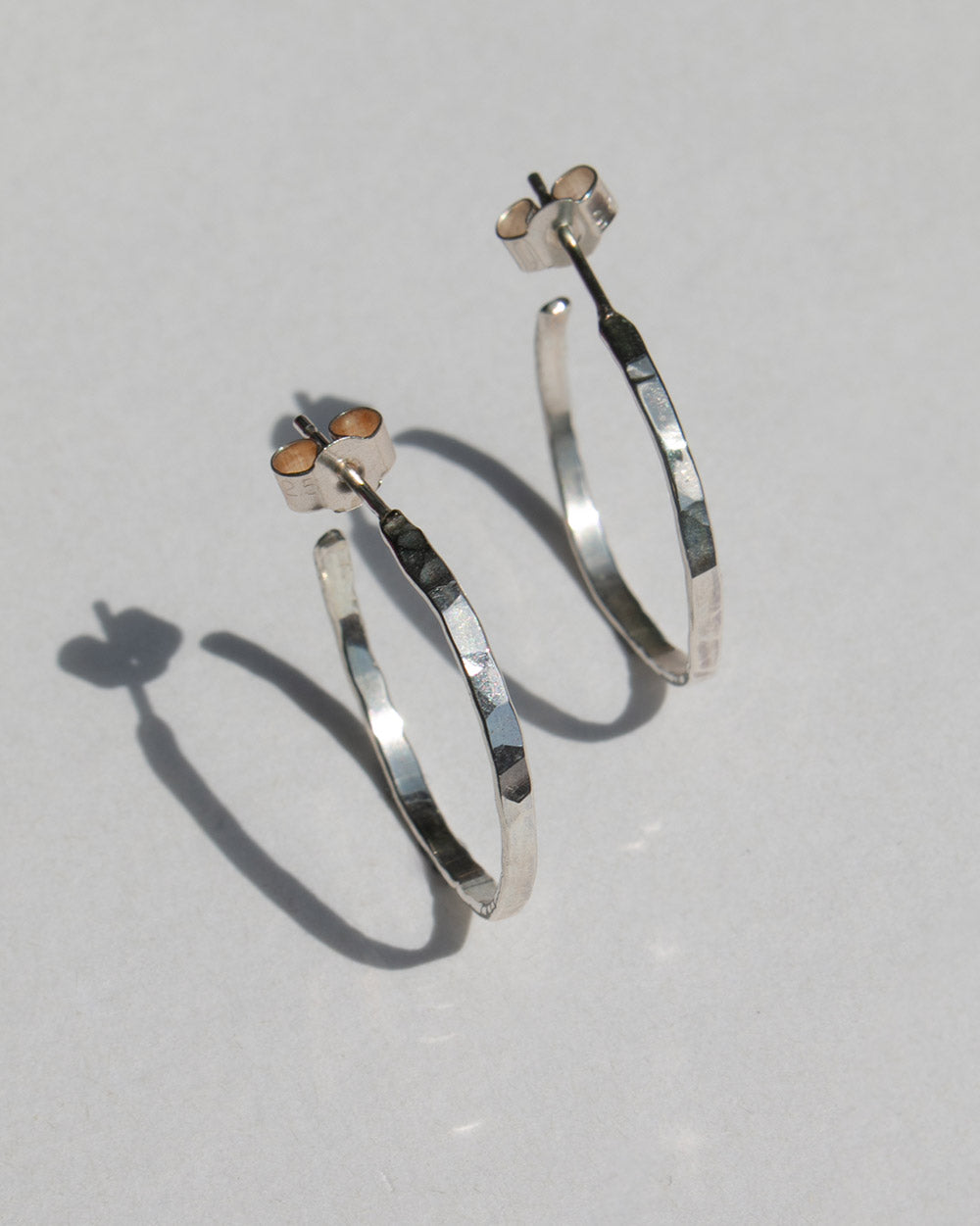Hammered Hoop Earrings