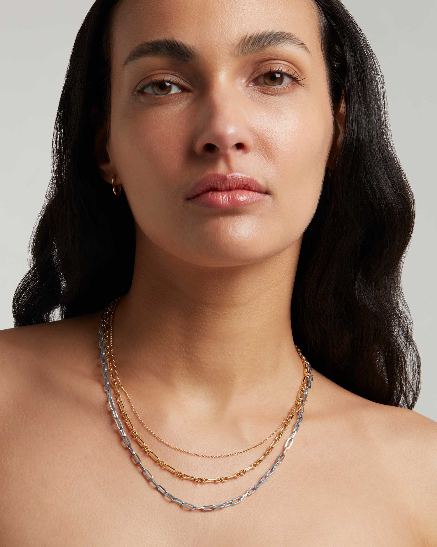 Heavy Paper Chain Necklace and Bracelet Set